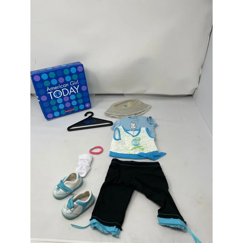 American Girl Ready for Fun Outfit 2003 w/ Shoes,‎ Hat & Box AG Today Set